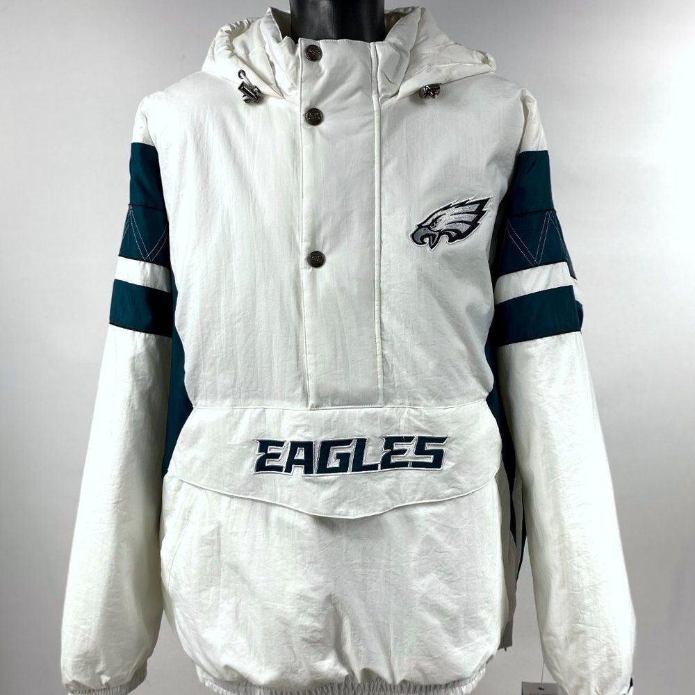 Fall 2023 PHILADELPHIA EAGLES STARTER Half Zip Hooded Jacket 2X